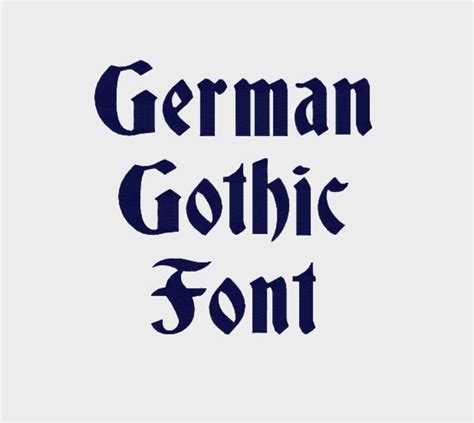 German Gothic Embroidery Machine Font In 4 Sizes 05 Etsy