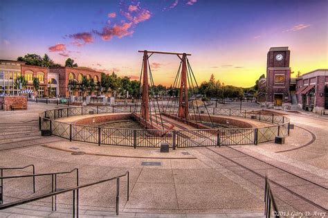 Folsom Railroad Turntable Dusk Old Town Folsom California