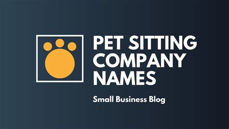 Catchy Pet Sitting Business Names Youtube