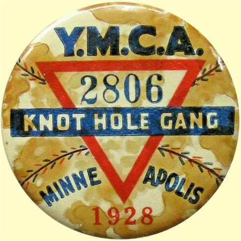 Y M C A Knot Hole Gang Pin