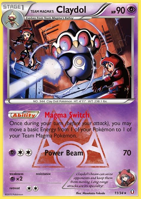 Pokemon Double Crisis Single Card Rare Holo Team Magmas Claydol 1134