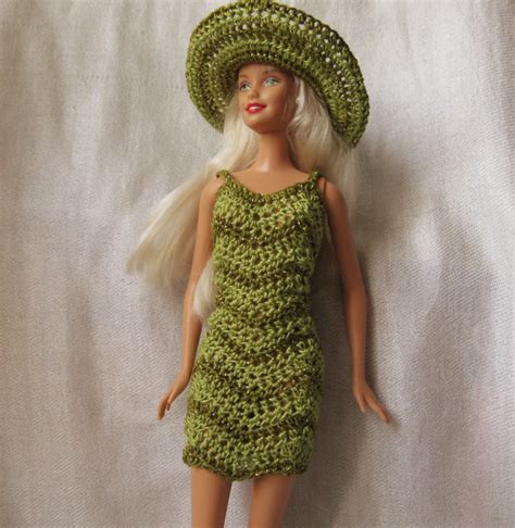 Barbie Doll Crochet Pattern Chevron Dress And Swimsuit With Wide