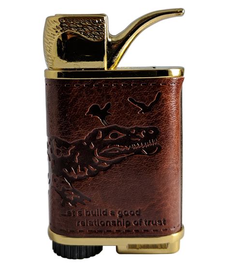 Buy Premium Quality Classy Design Metal Crocodile Engraved Refillable