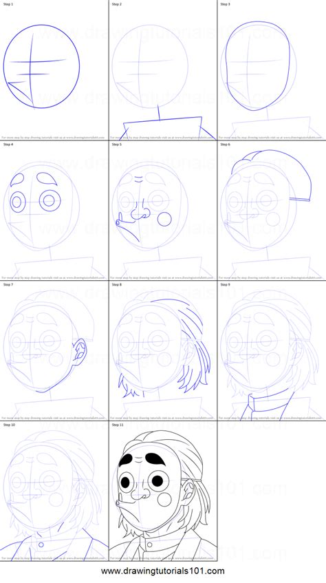 How To Draw Kozo Kanamori From Demon Slayer Printable Step By Step