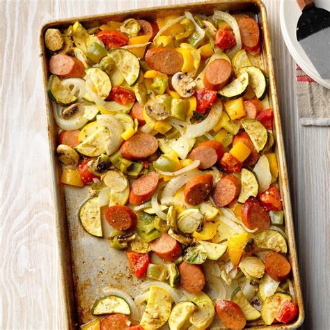Smoked Sausage And Veggie Sheet Pan Supper Recipe How To Make It