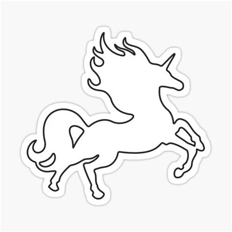 White Unicorn Sticker By Xooxoo Redbubble