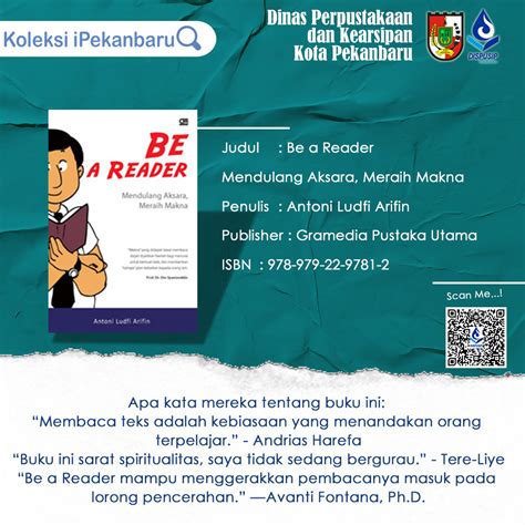 Ilham langsung tanya shakila pergi ke mana? Sinopsis Buku Be a Reader: Mendulang Aksara, Meraih Makna | Dinas Perpustakaan dan Kearsipan ...