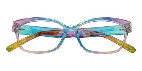 megan multicolor rectangle modish tr90 eyeglasses