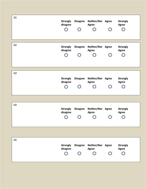 Free Likert Scale Template