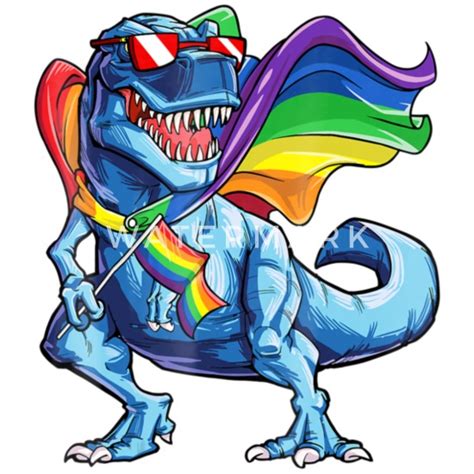 Dinosaur Gay Pride Flag LGBT T Shirt Lesbian Bisex Men S T Shirt