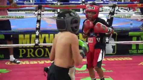 Young Kids Sparring Inside Mayweather Boxing Club Youtube