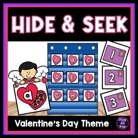 Valentines Day Hide And Seek Pocket Chart Game Letter And Number Recognition Made By Teachers