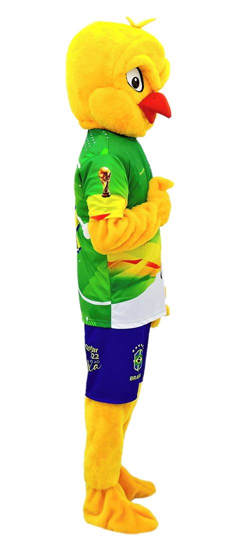 Fantasia Canarinho Pistola Estilo Mascote Brasil Copa Mundo