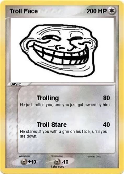Pokémon Troll Face 100 100 Trolling My Pokemon Card