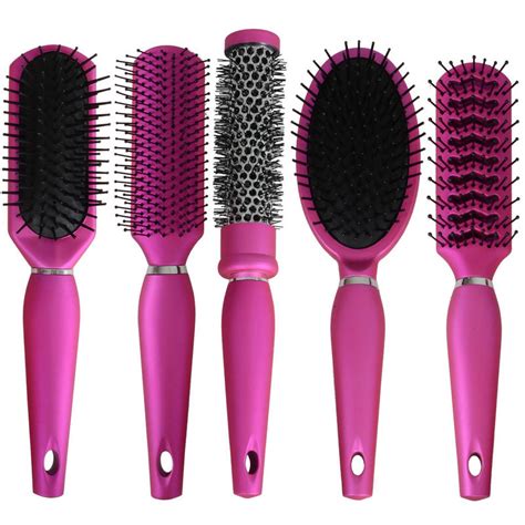 Salon Styler Ladies Pink Hair Brush Set