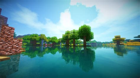Shaders make atmosphere of minecraft beautiful and realistic by modifying an ordinary view of the updated seus v11 shader pack gives us an opportunity to posess the feeling of combination of. Minecraft Shaders Background | Wallpapers For Desktop