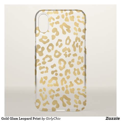 Gold Glam Leopard Print Uncommon Iphone Case Zazzle Gold Glam
