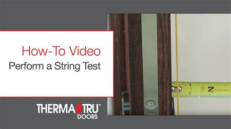 How To Perform A String Test Youtube