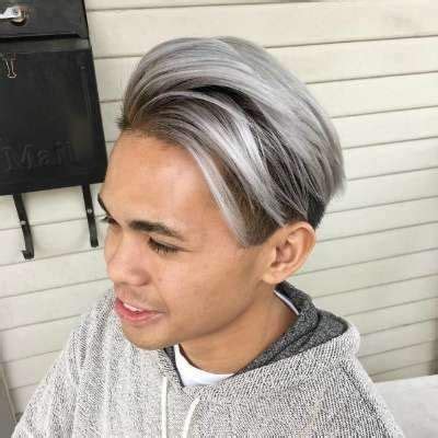 Braided sides with thin tail. A Guide To Silver Grey Hair For Men Streetstyle Silver Hair Color Hairstyle Man...#color #grey # ...