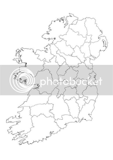 Outline Map Northern Ireland Counties
