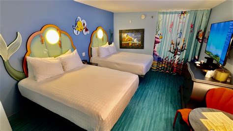 the little mermaid themed room at disney s art of animation resort in 4k walt disney world
