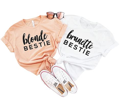 Blonde Bestie Brunette Bestie Best Friend Shirts Matching T Shirts Best Friend