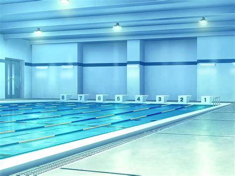 Anime Landscape Indoor Olympic Swimming Pool Anime Pool HD Wallpaper Pxfuel