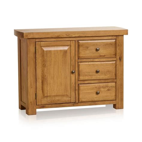 Hercules Storage Cabinet In Rustic Solid Oak Oak Furnitureland