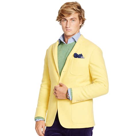 Lyst Ralph Lauren Morgan Yellow Twill Sport Coat In Yellow For Men