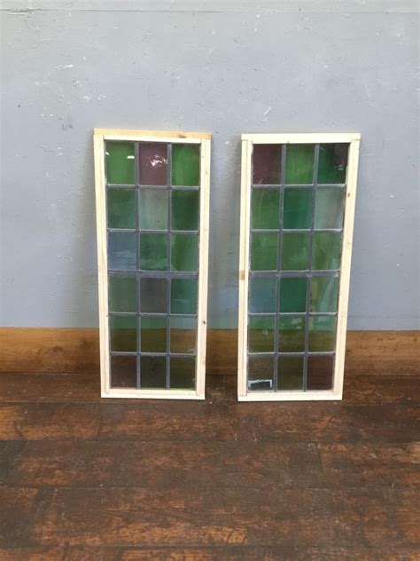Long Stained Glass Panels Authentic Reclamation