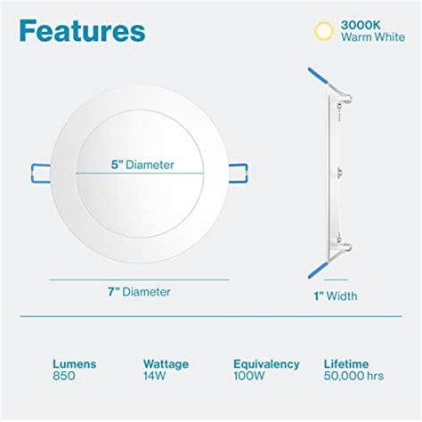 Sunco Lighting 6 Inch Ultra Thin Led Recessed Ceiling Lights Slim