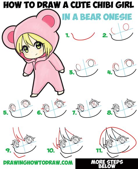 Learn How To Draw A Cute Chibi Girl Dressed In A Hooded