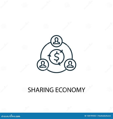 Sharing Economy Concept Line Icon Stock Vector Illustration Of Icon