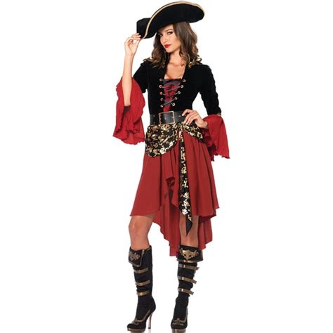 Cruel Seas Captain Buccaneer Pirate Cosplay Costume Women Sexy