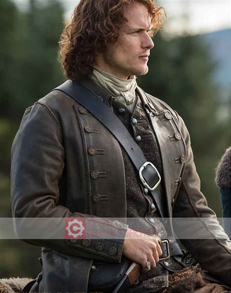 Buy Sam Heughan Jacket Jamie Fraser Leather Coat Outlander