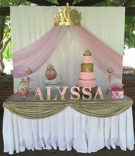 Princess Baby Shower Cake Table Backdrop Princess Baby Shower Ideas