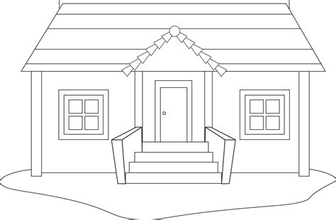 House Coloring Page Design Coloring Page Design For Kids Simple