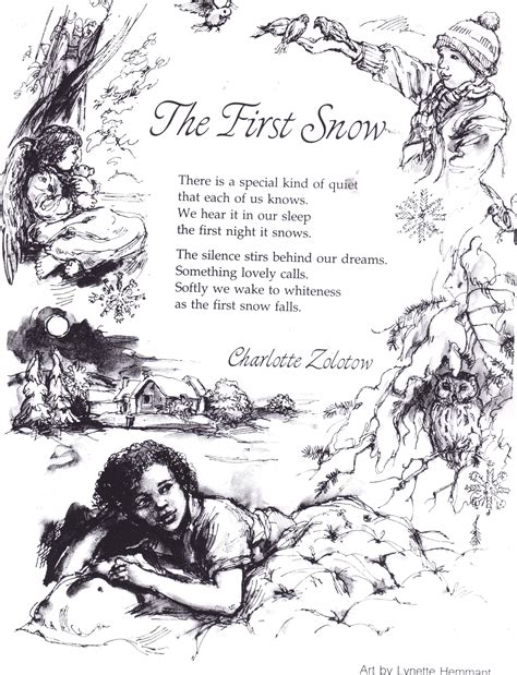 Poem The First Snow By Charlotte Zolotow Snow Poems Winter Poetry
