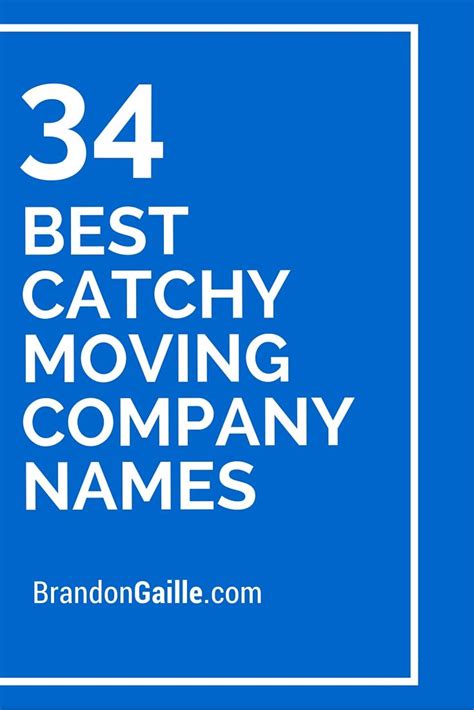 250 Best Catchy Moving Company Names Best Company Names Moving