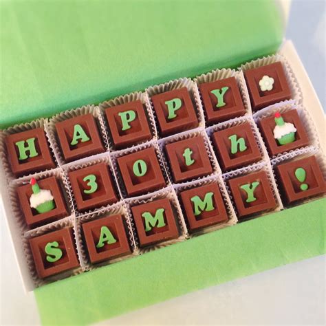 Personalized Birthday Chocolates Custom Chocolate Birthday Etsy