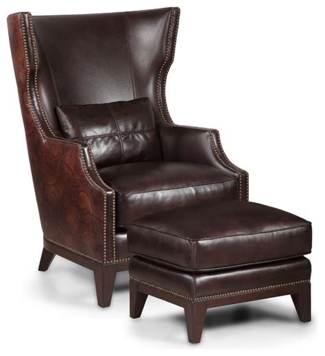 Pair an accent chair with an ottoman for more comfort and a stylish look. Simon Li Zebra Print Leather Accent Chair and Ottoman Set - Traditional - Armchairs And Accent ...