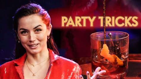 Watch Ana De Armas Makes The Perfect Old Fashioned Party Tricks