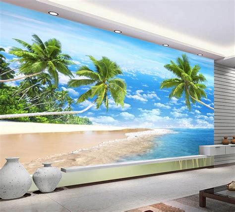 En promedio, el tiempo de vida del papel tapiz es de quince años. Customize wallpaper papel de parede HD 3d Beautiful beach ...
