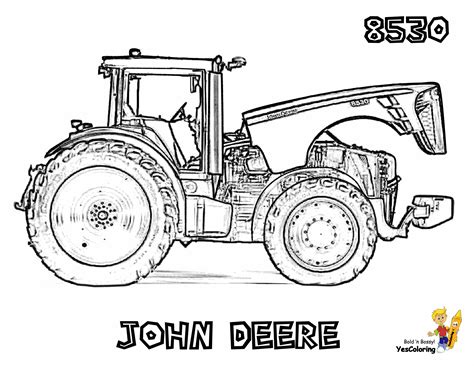 Daring John Deere Coloring Free John Deere Tractor Coloring