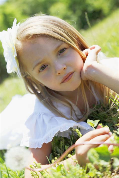 Little Girl In White Photoshoot Pesant Blonde Photoshoot Photography By