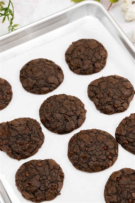 Easy Brownie Mix Cookies Brownie Cookies From A Box Quick And Easy