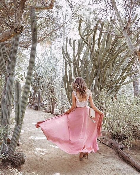 Moorten Botanical Garden Palm Springs Asos Pink Flowy Dress Spring