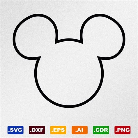 Free Mickey Mouse Outline Svg Icon
