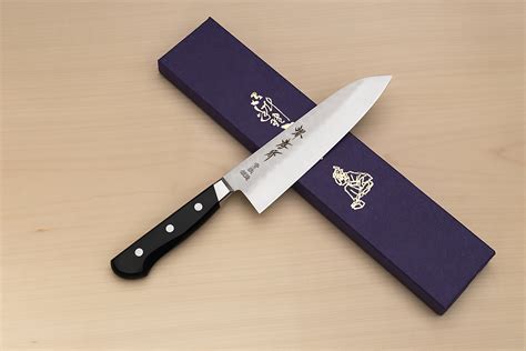 Sakai Takayuki Blue Steel 2 Santoku Knife 180mm 71 Packer Wood