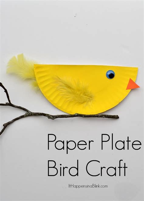 Paper Plate Bird Craft Steps